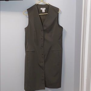 vintage calvin klein sleeveless button down dress